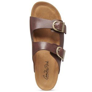 SALE Mens Sandals Size 13 by Camden Rock Leather Slip On Memory Foam Insoles NIB